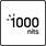1000 nits hög ljusstyrka